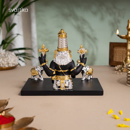 Gajalakshmi Tirupati Balaji Murti - Gold & Silver Plated