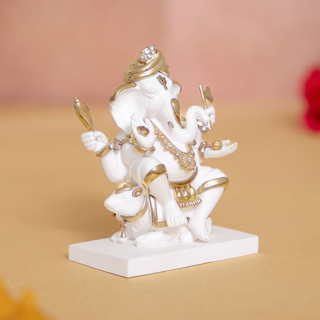 Seated Ganesh Idol on Mushak