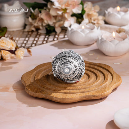 Ganesh Shankh (Conch) - Silver Plated (5 Inch)