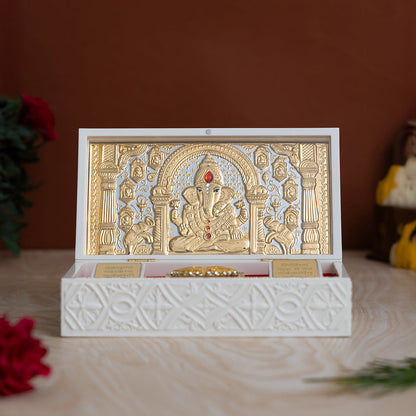 Svastika Ganesha Pocket Temple - Gold Plated