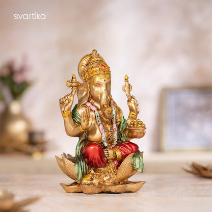 Ganesha Vighnaharta Antique Idol (7 inch)