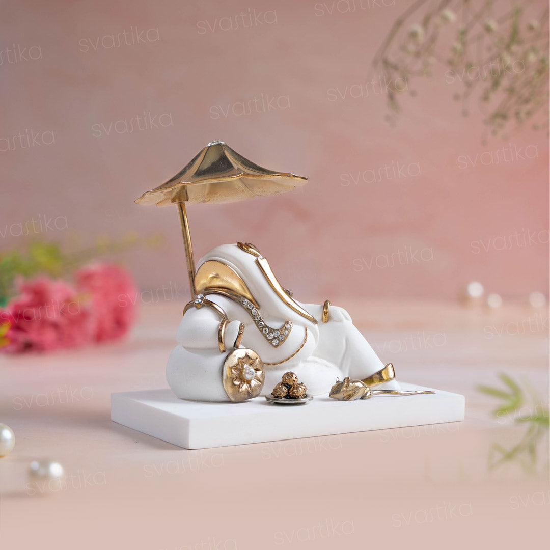 Ganesh Idol Under Divine Shelter