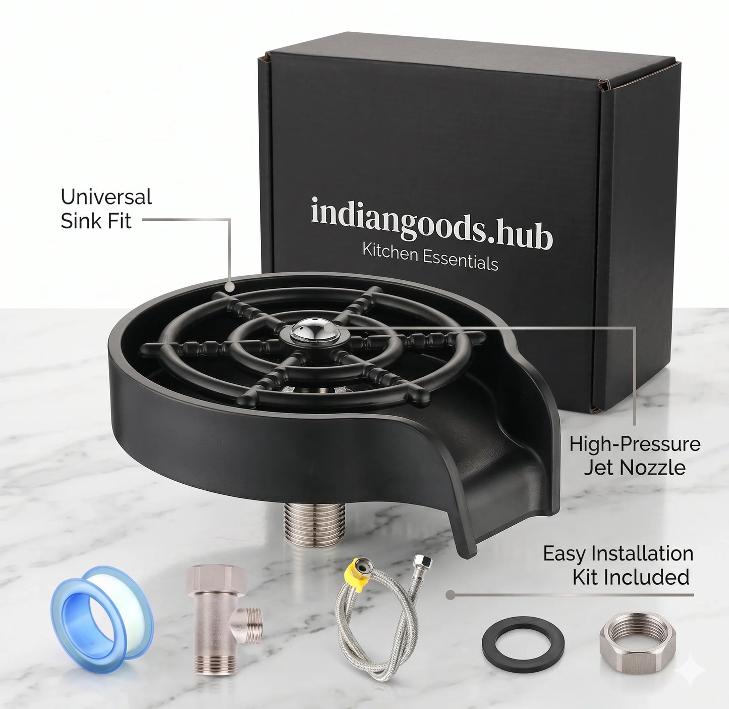 JetRinse™ – Automatic Cup Cleaner | High-Speed Water Jets | One-Tap Wash
