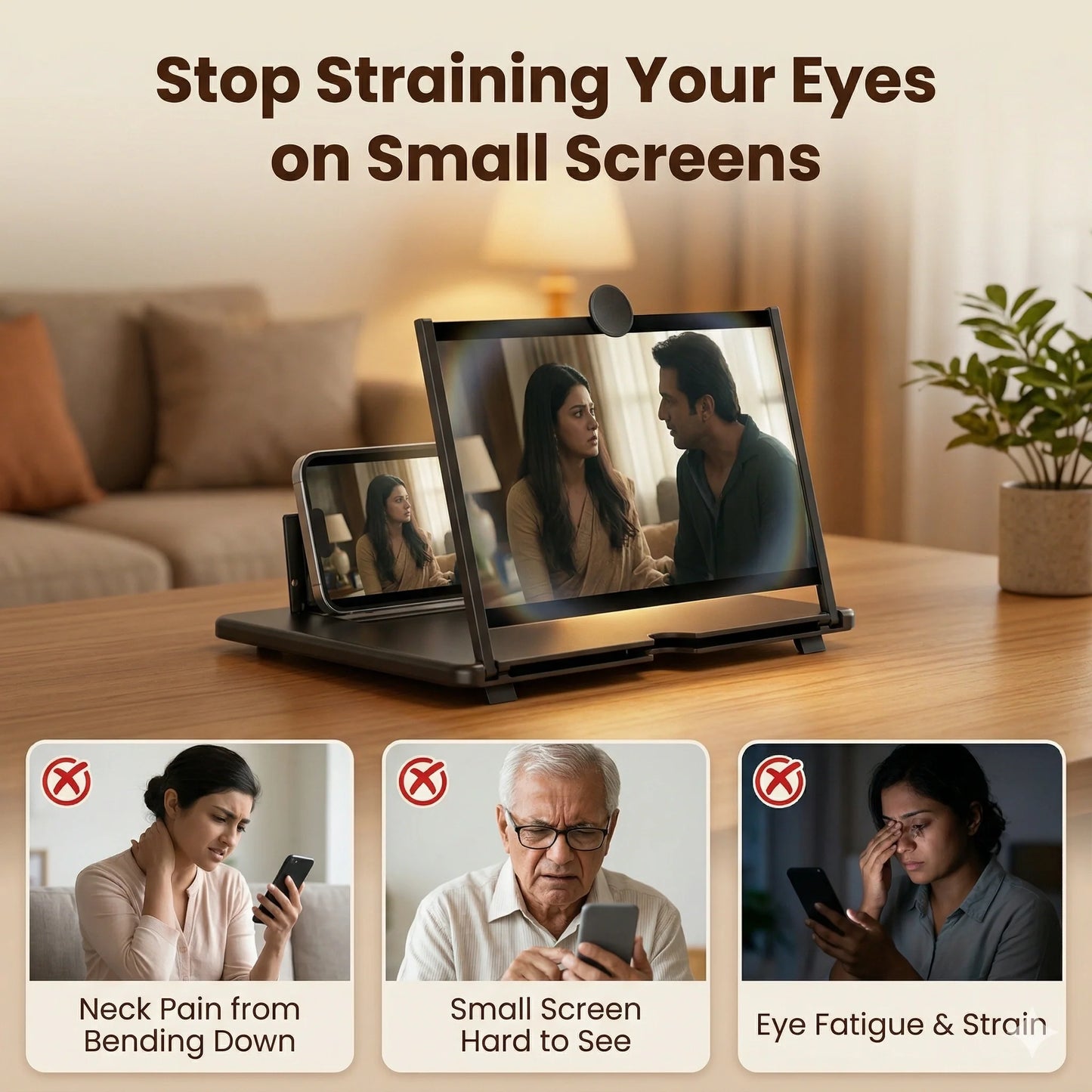 FoldView™ - Screen Magnifier | Phone Holder Screen Amplifier