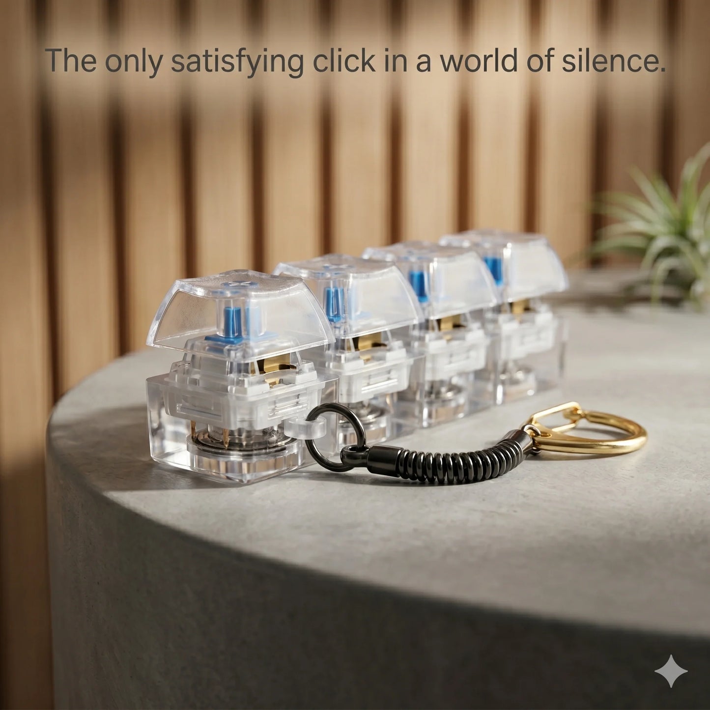 KeyZen™ – Mechanical Fidget Keychain |  Satisfying Click Sensation | Focus & Anxiety Control