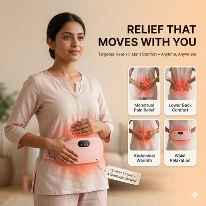 HeatingBelt™ – Smart Heating Belt | Heat + Massage Therapy | Period Pain Relief