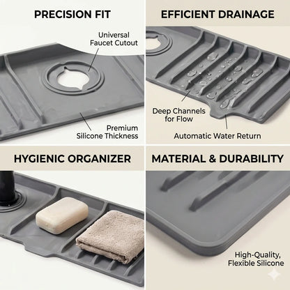 SinkGuard™ – Premium Faucet Mat | Splash Protection | Keeps Surfaces Spotless
