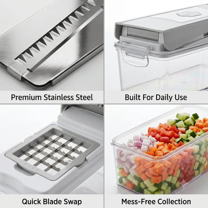 SmartChop - 15-in-1 Chopper |  Interchangeable | Multi-Blade | Mess-Free |