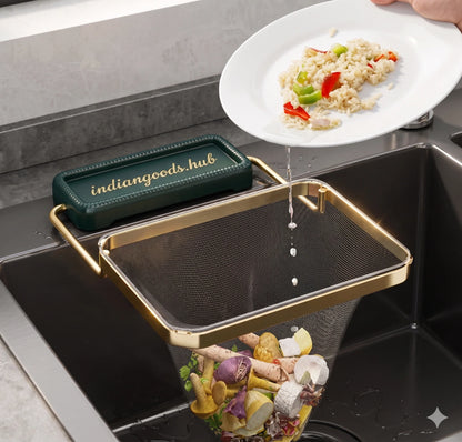 SinkStrainer™– Invisible Strainer Liners | Anti-Bacterial Rack | Elegant for Premium Sinks.