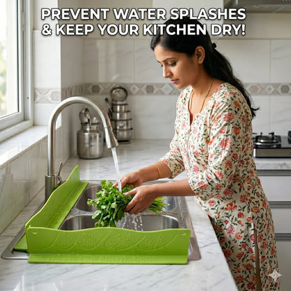 SplashShield™ – Sink Splash Guard | Flexible Silicone | Keeps Counters Dry & Clean