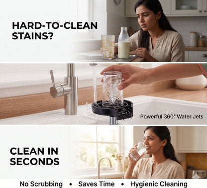 JetRinse™ – Automatic Cup Cleaner | High-Speed Water Jets | One-Tap Wash