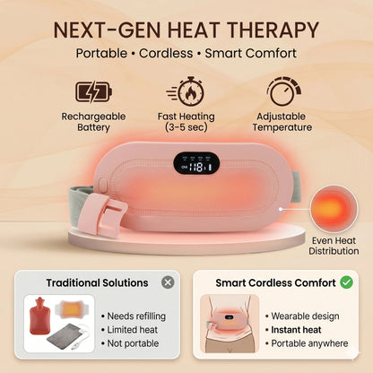 HeatingBelt™ – Smart Heating Belt | Heat + Massage Therapy | Period Pain Relief