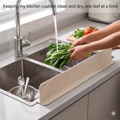 SplashShield™ – Sink Splash Guard | Flexible Silicone | Keeps Counters Dry & Clean