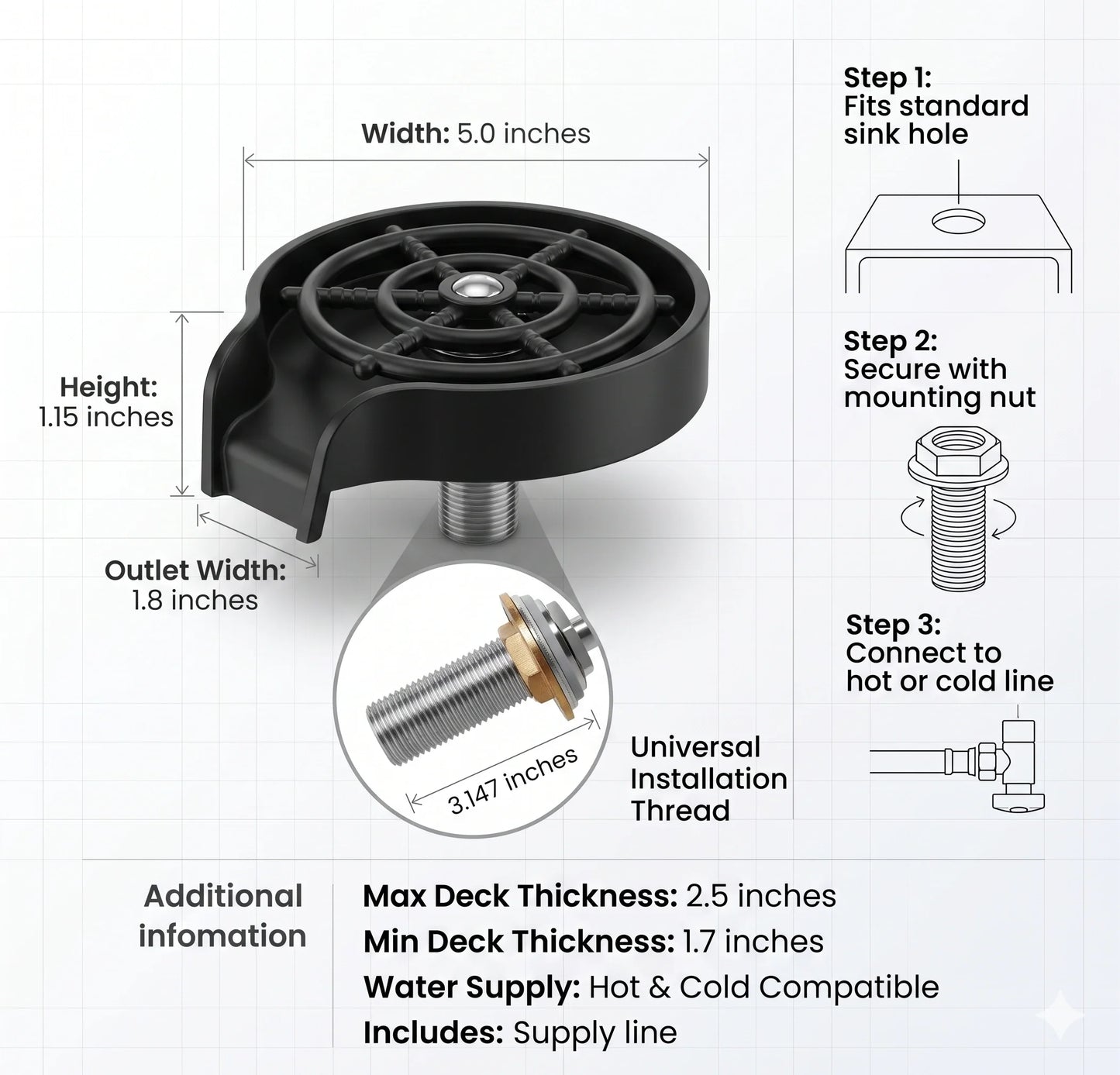JetRinse™ – Automatic Cup Cleaner | High-Speed Water Jets | One-Tap Wash
