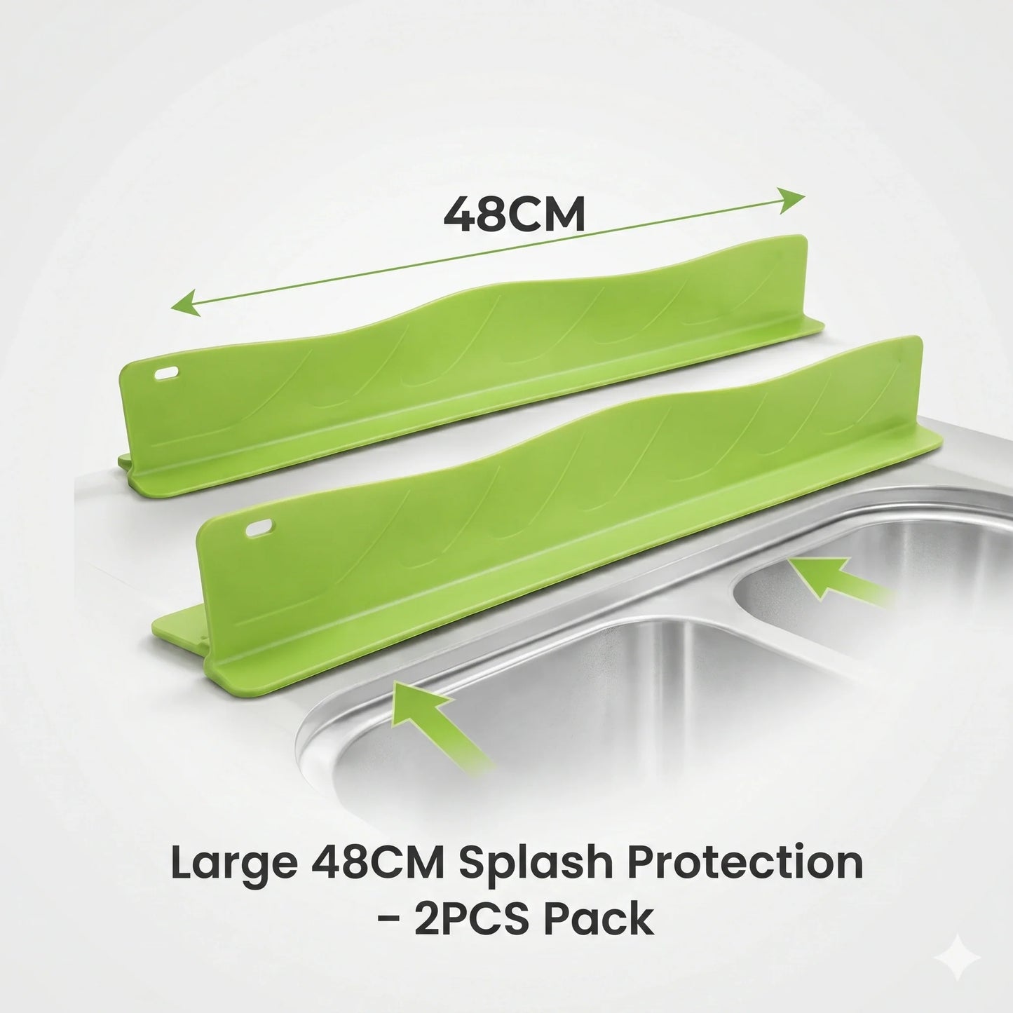 SplashShield™ – Sink Splash Guard | Flexible Silicone | Keeps Counters Dry & Clean