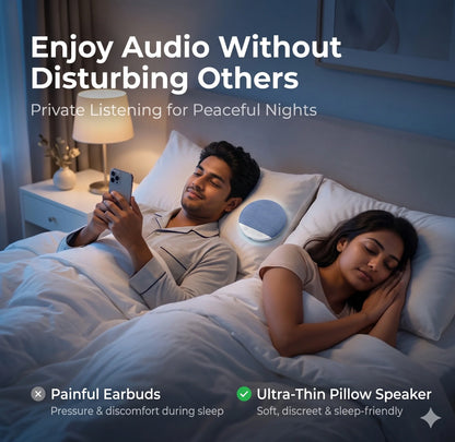 PillowTone™ – Under Pillow Speaker | Ultra-Thin Wireless | Private Night Listening