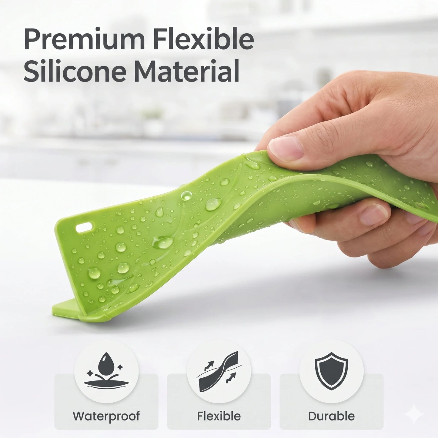 SplashShield™ – Sink Splash Guard | Flexible Silicone | Keeps Counters Dry & Clean