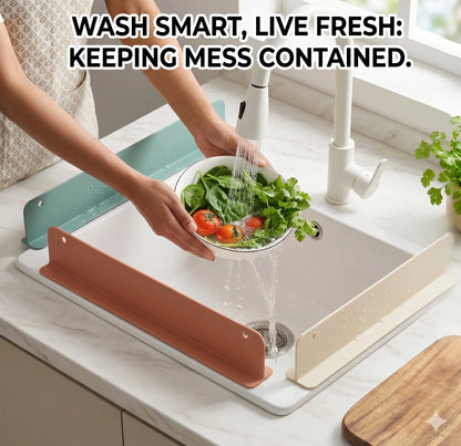 SplashShield™ – Sink Splash Guard | Flexible Silicone | Keeps Counters Dry & Clean