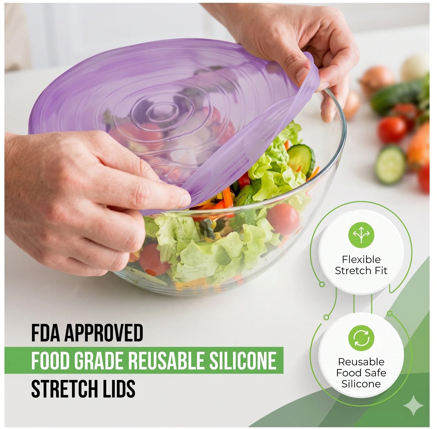 StretchLids – Airtight Food Covers | Leakproof Food Storage | Fridge & Microwave Safe
