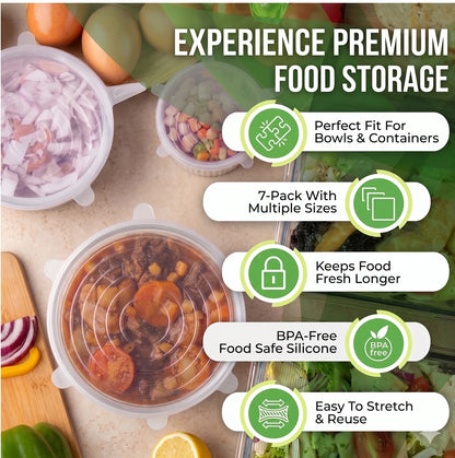 StretchLids – Airtight Food Covers | Leakproof Food Storage | Fridge & Microwave Safe