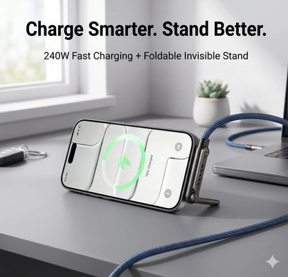 SnapVolt™ – Invisible Holder Cable | Magnetic Grip • Fast Charging | Drive & Charge Hands-Free