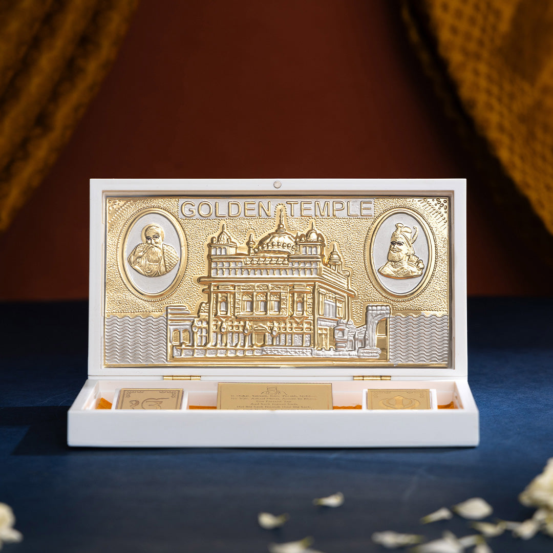 Svastika Golden Temple Pocket Temple - Gold Plated
