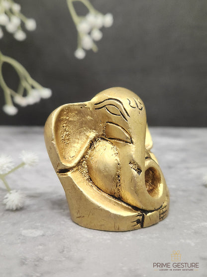 Good Luck Brass Ganesha Idol
