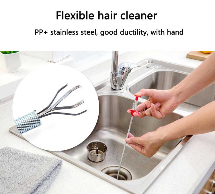 Drainage Block Remover Spring Pipe Cleaner Tool