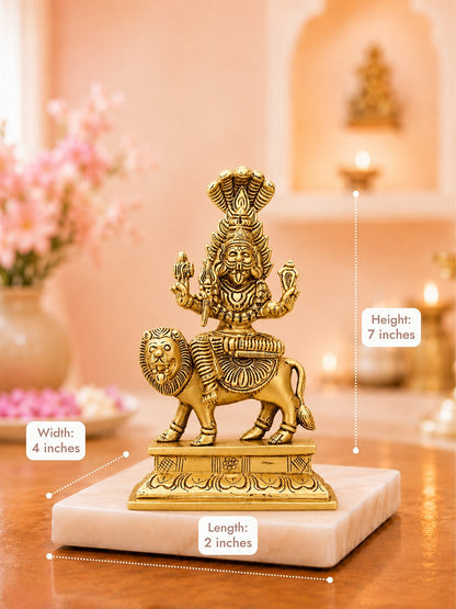 Brass Pratyangira Devi Idol for Protection & Negativity Removal