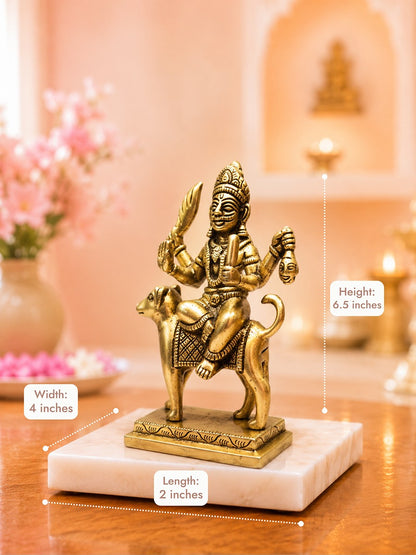 Brass Batuk Bhairav Idol for Home Protection & Dosha Nivarana