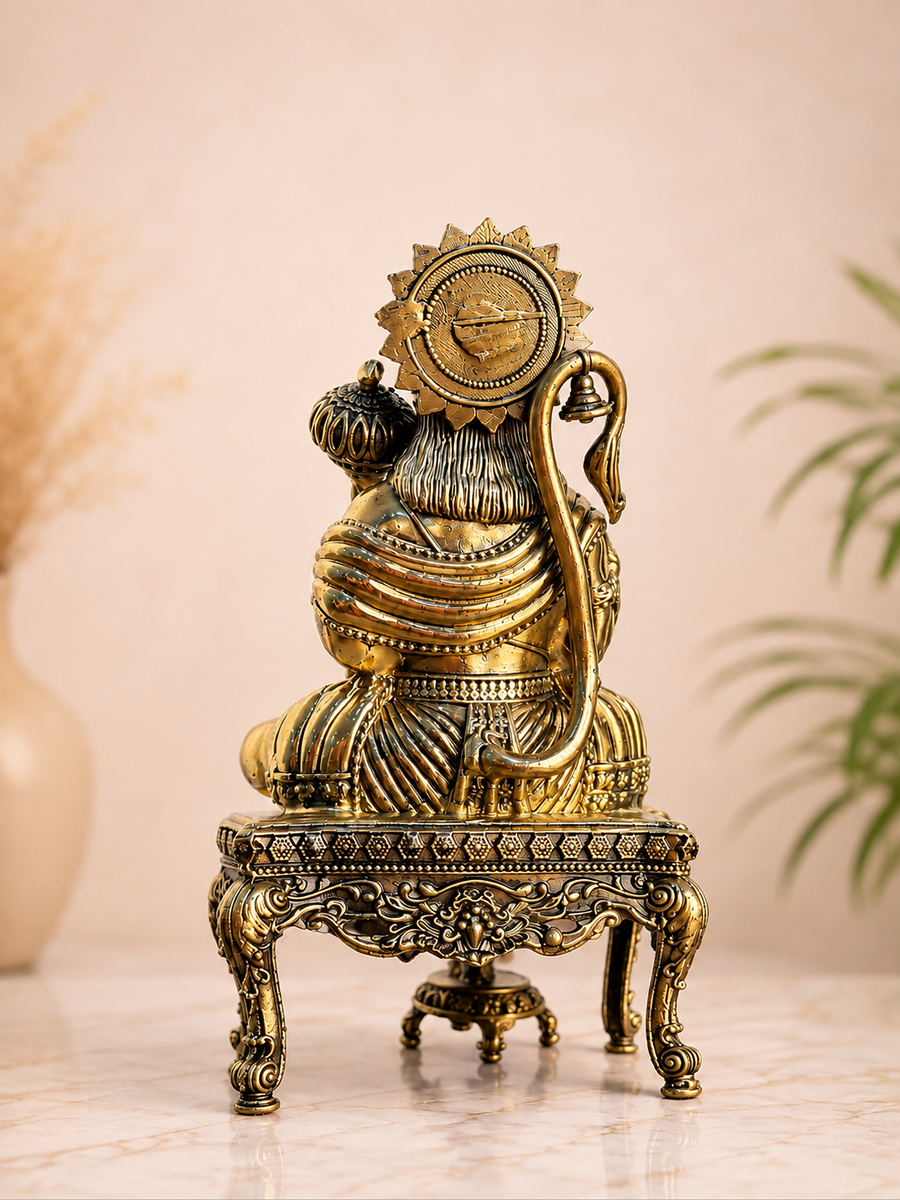 Hanuman Ji Antique Finish Idol for Home Temple & Decor