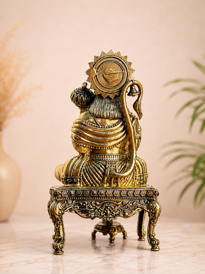 Hanuman Ji Antique Finish Idol for Home Temple & Decor