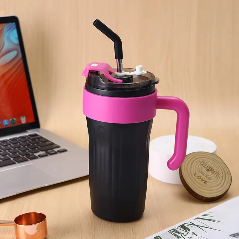 Premium Insulated Tumbler with Easy-Grip Handle - 860ML