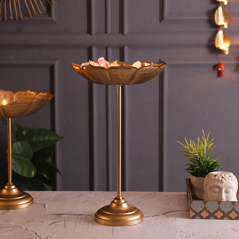 Stunning Gold Urli with Stand