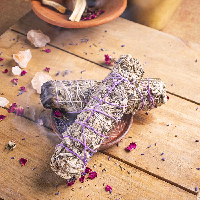 White Sage and Lavender Smudge Stick