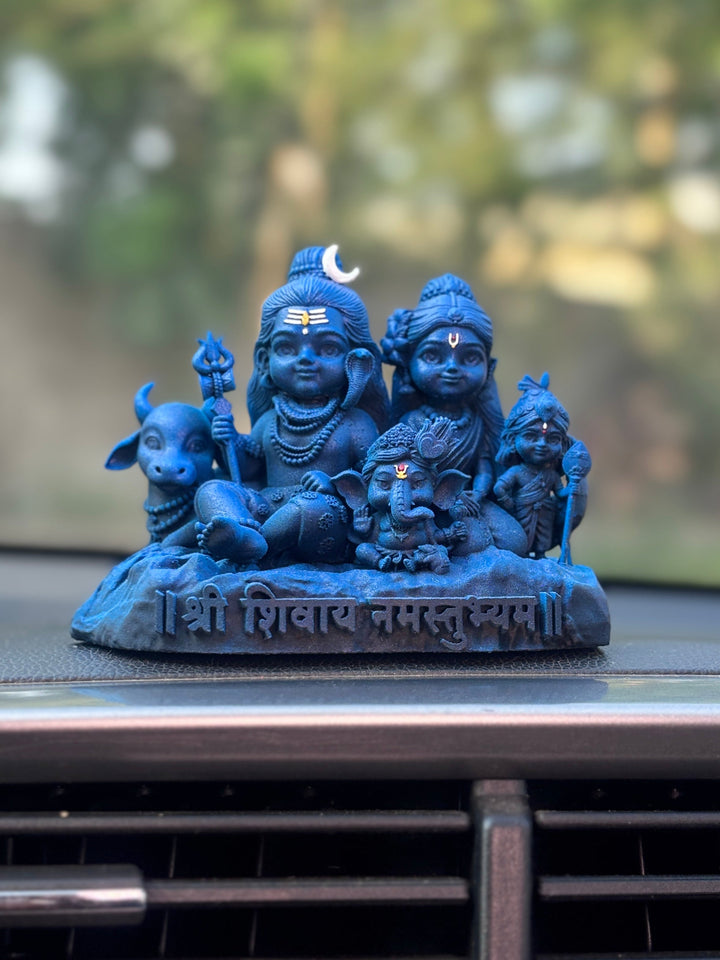 Shiv Parivar — Divine Harmony | Shiva, Parvati, Ganesha, Kartikeya & Nandi | Car Dashboard