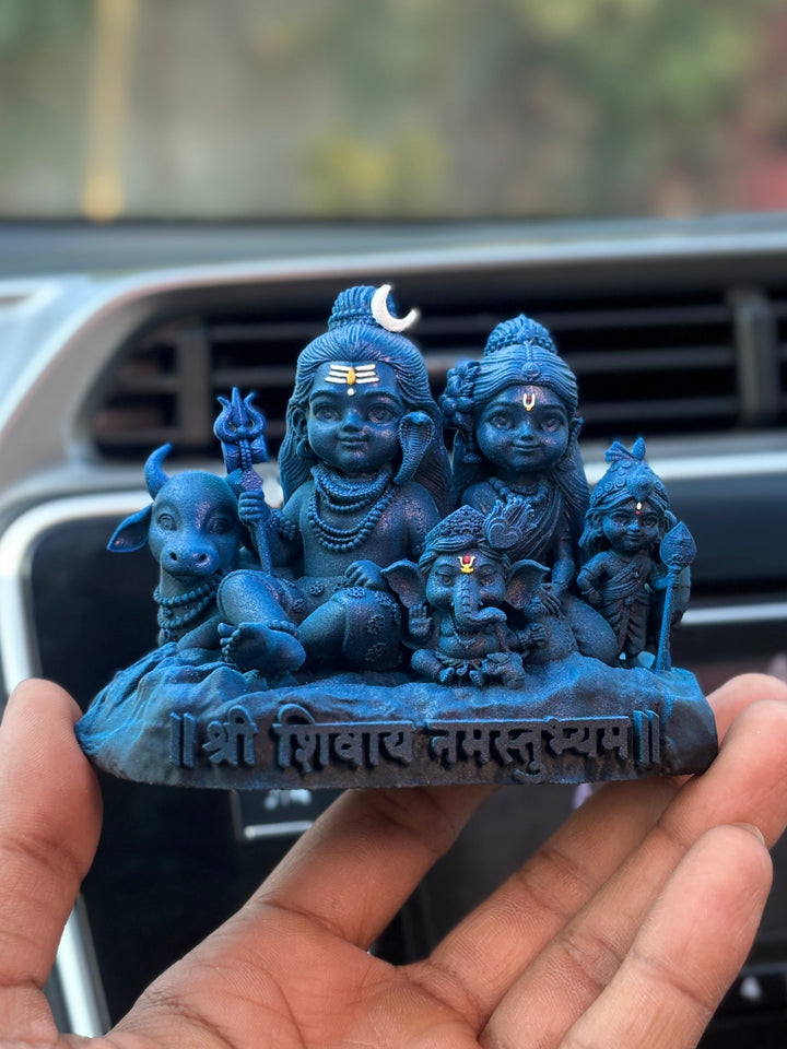 Shiv Parivar — Divine Harmony | Shiva, Parvati, Ganesha, Kartikeya & Nandi | Car Dashboard