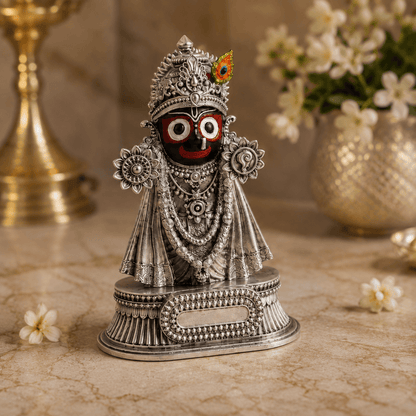 Svastika  Rajadhiraj Lord Jagannath Idol (999 Silver Plated)