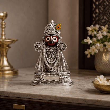 Svastika  Rajadhiraj Lord Jagannath Idol (999 Silver Plated)