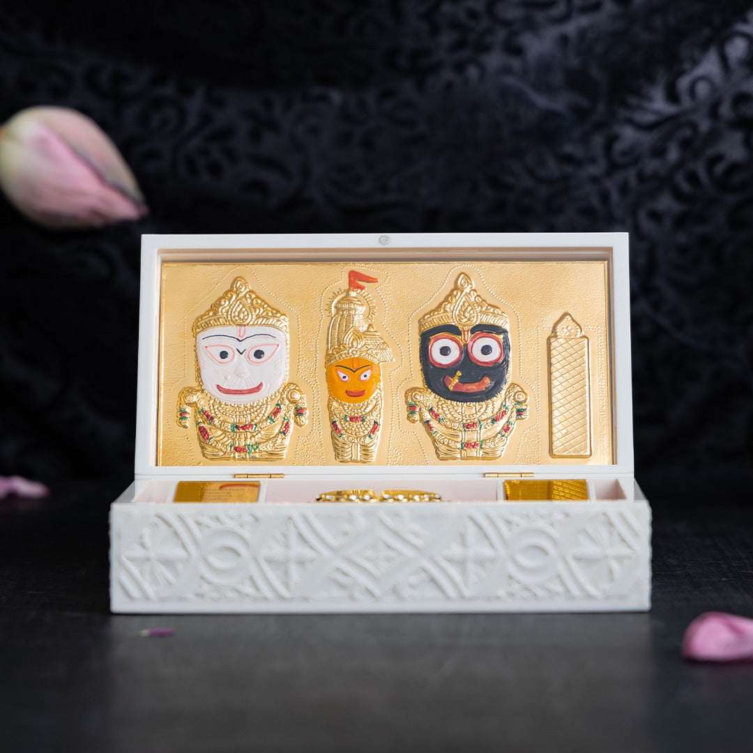 Svastika Jagannath Pocket Temple - Gold Coated