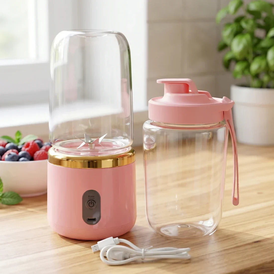 Portable Electric Juicer – Cordless & USB Rechargeable For On-The-Go