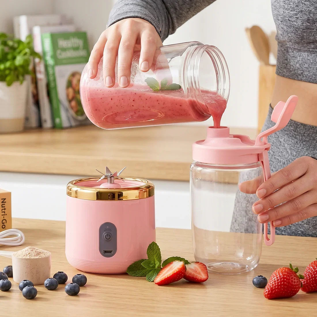 Portable Electric Juicer – Cordless & USB Rechargeable For On-The-Go