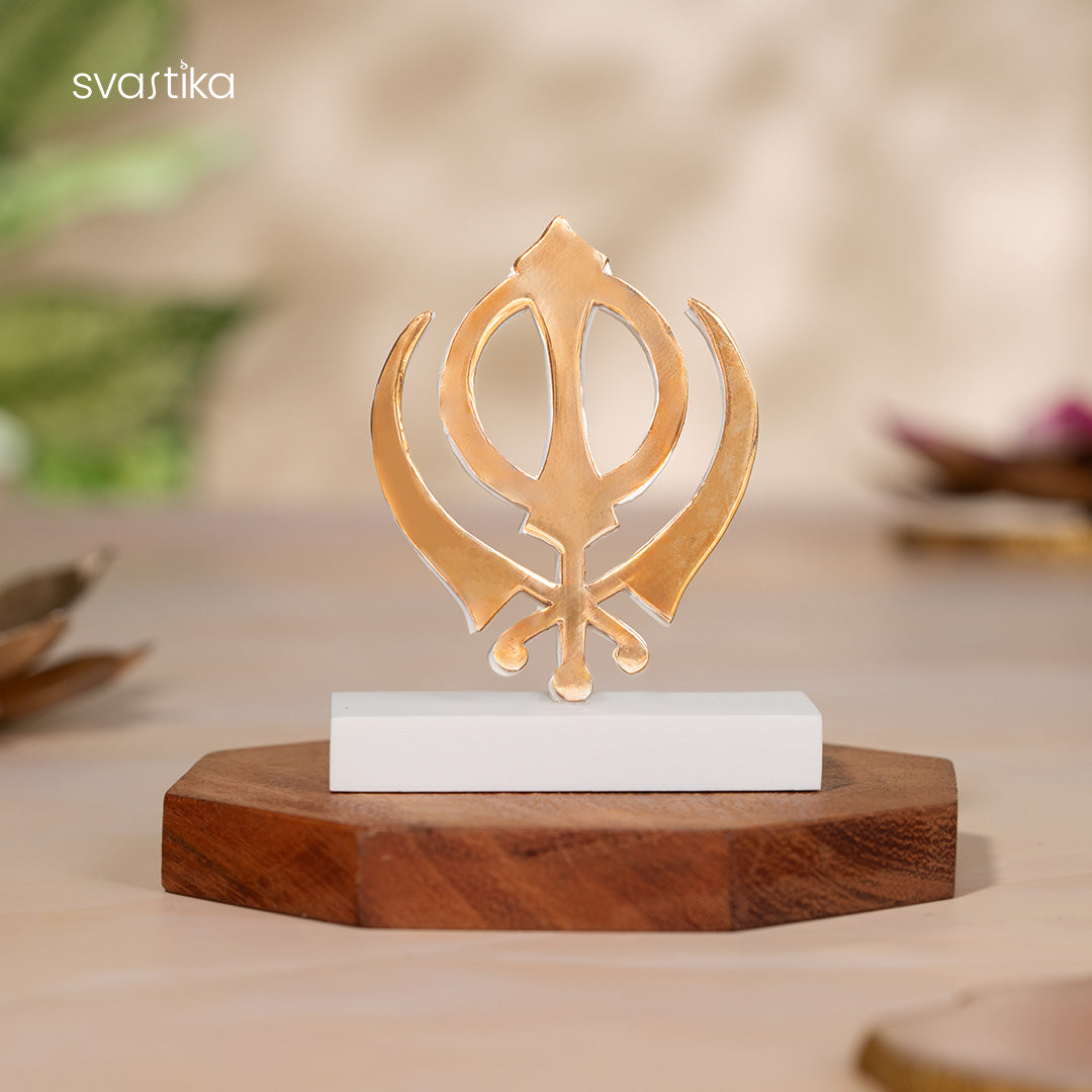 KHANDA for Car Dashboard - Gold Plated