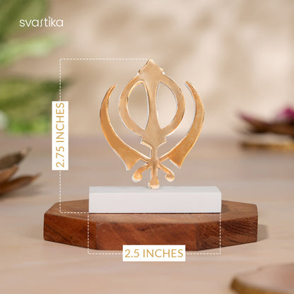 KHANDA for Car Dashboard - Gold Plated
