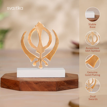 KHANDA for Car Dashboard - Gold Plated
