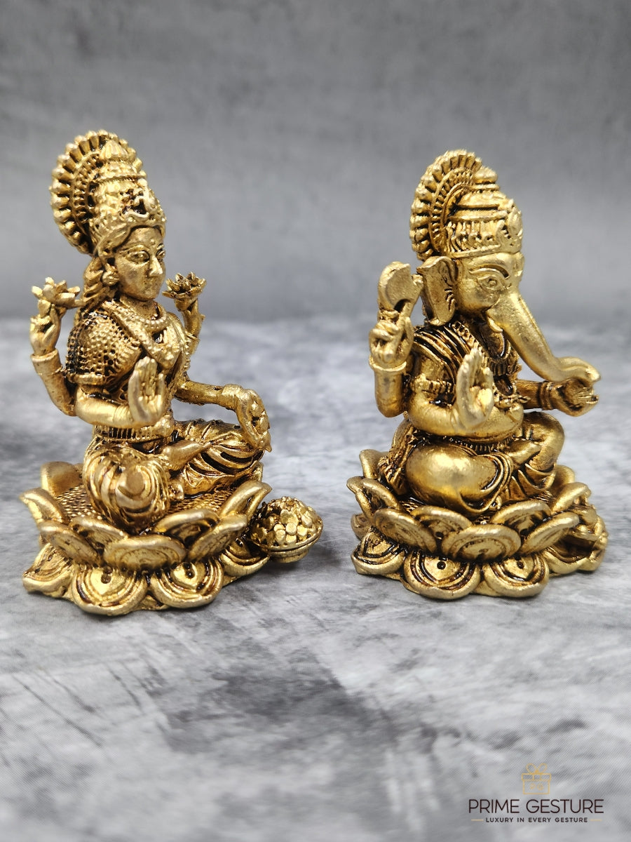 Brass Lakshmi Ganesh Idol Set