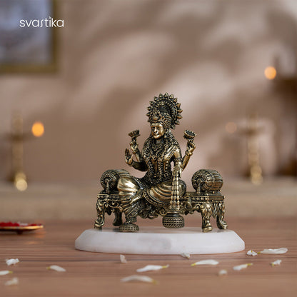 Brass Laxmi Ganesh Saraswati Murti Set (4 Inch)