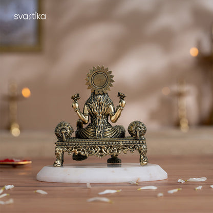 Brass Laxmi Ganesh Saraswati Murti Set (4 Inch)