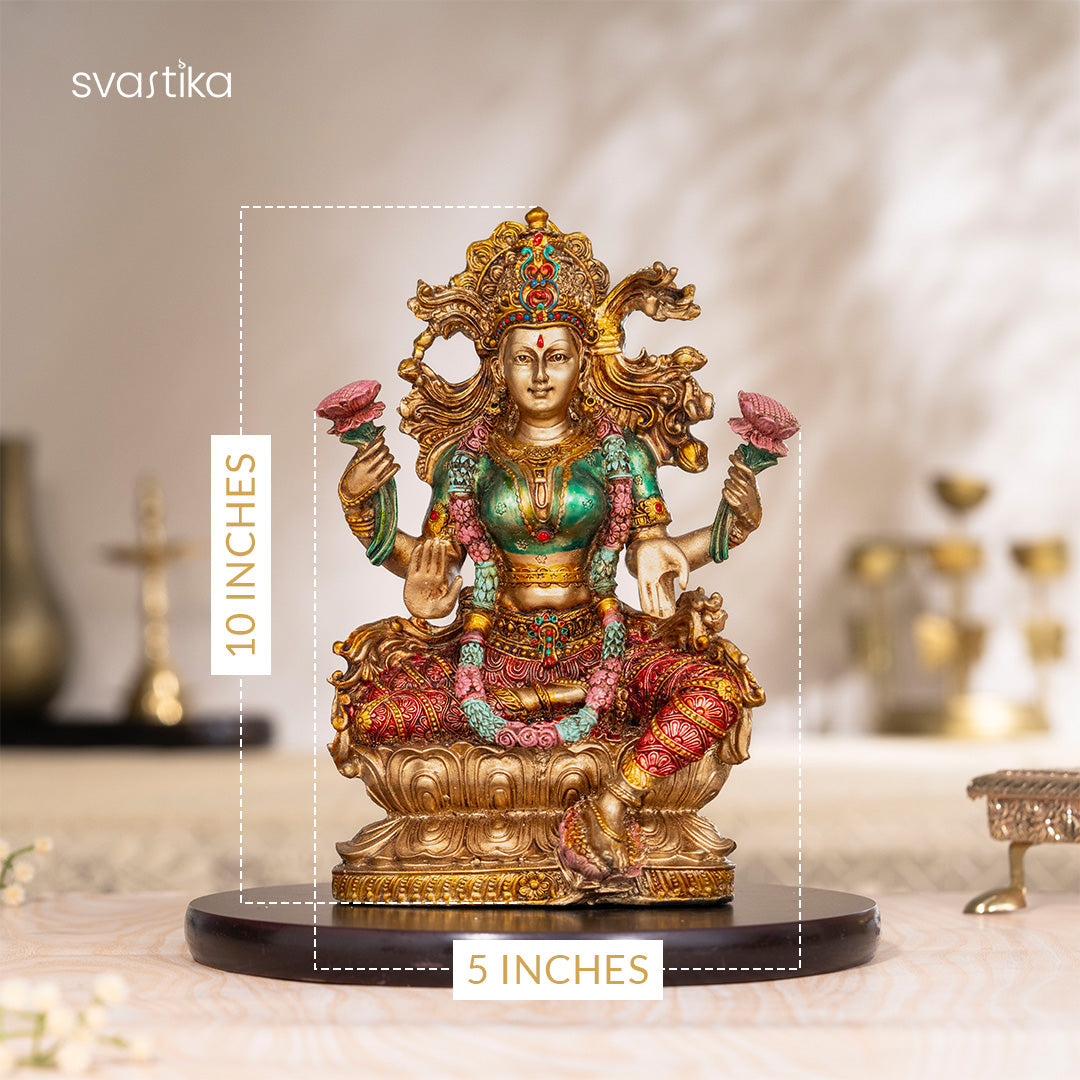 Goddess Lakshmi Maa Antique Murti - 10 Inch