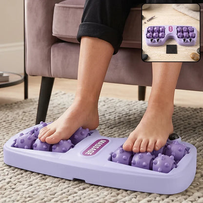 Manual Plastic Roller Foot Massager With Acupressure Nodes For Both Feet